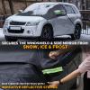 imageEcoNour Car Windshield Cover for Ice and Snow Windshield Snow Cover with Side Mirrors Cover for Snow Ice UV Fits Most Cars Trucks Vans SUVs Black