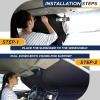 imageEcoNour Car Windshield Sun Shade 2 Pack Reflector Sunshade car Window Shades Car Reflective Sun Blocker Fits Small Sedans Mini SUVs ampamp Hatchbacks Medium 64 in x32 inRed