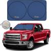 imageEcoNour Car Windshield Sun Shade 2 Pack Reflector Sunshade car Window Shades Car Reflective Sun Blocker Fits Small Sedans Mini SUVs ampamp Hatchbacks Medium 64 in x32 inBlue