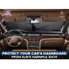 imageEcoNour Car Windshield Sun Shade 2 Pack Reflector Sunshade car Window Shades Car Reflective Sun Blocker Fits Small Sedans Mini SUVs ampamp Hatchbacks Medium 64 in x32 inBlue