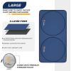 imageEcoNour Car Windshield Sun Shade 2 Pack Reflector Sunshade car Window Shades Car Reflective Sun Blocker Fits Small Sedans Mini SUVs ampamp Hatchbacks Medium 64 in x32 inBlue