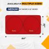 imageEcoNour Car Windshield Sun Shade 2 Pack Reflector Sunshade car Window Shades Car Reflective Sun Blocker Fits Small Sedans Mini SUVs ampamp Hatchbacks Medium 64 in x32 inRed