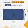 imageEcoNour Car Windshield Sun Shade 2 Pack Reflector Sunshade car Window Shades Car Reflective Sun Blocker Fits Small Sedans Mini SUVs ampamp Hatchbacks Medium 64 in x32 inBlue