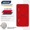 imageEcoNour Car Windshield Sun Shade 2 Pack Reflector Sunshade car Window Shades Car Reflective Sun Blocker Fits Small Sedans Mini SUVs ampamp Hatchbacks Medium 64 in x32 inRed