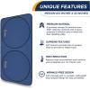 imageEcoNour Car Windshield Sun Shade 2 Pack Reflector Sunshade car Window Shades Car Reflective Sun Blocker Fits Small Sedans Mini SUVs ampamp Hatchbacks Medium 64 in x32 inBlue