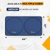 imageEcoNour Car Windshield Sun Shade 2 Pack Reflector Sunshade car Window Shades Car Reflective Sun Blocker Fits Small Sedans Mini SUVs ampamp Hatchbacks Medium 64 in x32 inBlue