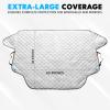 imageEcoNour Car Windshield Winter Cover for Ice and Snow  PEVA Fabric FourLayered Frost Cover with Magnetic Edges Thickened Snow Cover  Fits Most Cars SUVsCRV Van Sedan  Medium 62 x 48 inches