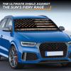 imageEcoNour Cartoon Windshield Sun Shade Funny  240T Polyester Windshield  Visor Sun Shade Blocks UV ampamp Heat Rays  Printed Window Shade with Sun Protection  Medium 28 x 31 inchesAmerican Flag  Camouflage