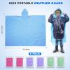 imageEcoNour Disposable Kids Rain Poncho  Clear ampamp Emergency Rain Ponchos for Kids  Portable Ponchos with Hooded JacketMulticolor Pack of 6