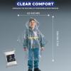 imageEcoNour Disposable Kids Rain Poncho  Clear ampamp Emergency Rain Ponchos for Kids  Portable Ponchos with Hooded JacketTransparent Pack of 10