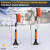imageEcoNour Extendable Snow Brush ampamp Ice Scraper for Car Windshield  26quot Car Snow Brush with Ice Scraper  Extendable Snow Remover for Cars ampamp SUVs  Snow Scraper for Car Windshield and Windows