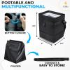 imageEcoNour Foldable Car Trash Bag Hanging Garbage Bag and Waterproof Trash Can for Car Leakproof Trash Can SUV and Truck Seat Backs Home Office  Holds 25 Gallons BlackMedium
