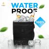 imageEcoNour Foldable Car Trash Bag Hanging Garbage Bag and Waterproof Trash Can for Car Leakproof Trash Can SUV and Truck Seat Backs Home Office  Holds 25 Gallons BlackMedium