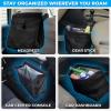 imageEcoNour Foldable Car Trash Bag Hanging Garbage Bag and Waterproof Trash Can for Car Leakproof Trash Can SUV and Truck Seat Backs Home Office  Holds 25 Gallons BlackMedium