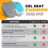 imageEcoNour Gel Seat Cushion for Tailbone Pain Relief  Computer Chair Cushion for Back Pain  Office Chair Gel Cushion for Coccyx  Ergonomic AntiSlip Cushion for Sciatica ampamp Lower Back Pain GrayGrey