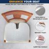 imageEcoNour Gel Seat Cushion for Tailbone Pain Relief  Computer Chair Cushion for Back Pain  Office Chair Gel Cushion for Coccyx  Ergonomic AntiSlip Cushion for Sciatica ampamp Lower Back Pain GrayGrey