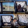imageEcoNour Magnetic Car Sun Shade Side Window 2 Pack  Rear Window Sun Shade Blocks Harmful UV Rays  Ensures Privacy Protection  Baby Travel Accessories  Magnetic Curtain for Baby and KidsBlack Star Magnet