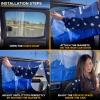 imageEcoNour Magnetic Side Window Sunshade 4 Pack  Car Window Shades for Baby Blocks Direct Sunlight Keeps Car Cool  BlueBlue Rear Window