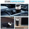 imageEcoNour Mini Trash Can with Lid 2 Pack  Small Car Trash Can Cup Holder  Leakproof Trash Bin with 30 pcs Garbage Bags  for Car Home ampamp OfficeDiamond Mini Trash Can with Lid