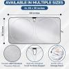 imageEcoNour Mirror Cut Foldable Windshield Sun Shade for Car  240T UV ampamp Heat Reflective Sunshade with Storage Pouch  Keeps Interior Cool  Fits Most Sedans SUVs ampamp Trucks  Medium 64quot x 32quotXLarge