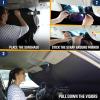 imageEcoNour Mirror Cut Foldable Windshield Sun Shade for Car  240T UV ampamp Heat Reflective Sunshade with Storage Pouch  Keeps Interior Cool  Fits Most Sedans SUVs ampamp Trucks  Medium 64quot x 32quotSmall