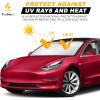 imageEcoNour Mirror Cut Foldable Windshield Sun Shade for Car  240T UV ampamp Heat Reflective Sunshade with Storage Pouch  Keeps Interior Cool  Fits Most Sedans SUVs ampamp Trucks  Medium 64quot x 32quotXXLarge