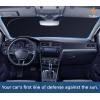 imageEcoNour Mirror Cut Foldable Windshield Sun Shade for Car  240T UV ampamp Heat Reflective Sunshade with Storage Pouch  Keeps Interior Cool  Fits Most Sedans SUVs ampamp Trucks  Medium 64quot x 32quotMedium