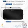 imageEcoNour Mirror Cut Foldable Windshield Sun Shade for Car  240T UV ampamp Heat Reflective Sunshade with Storage Pouch  Keeps Interior Cool  Fits Most Sedans SUVs ampamp Trucks  Medium 64quot x 32quotXLarge