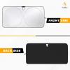 imageEcoNour Mirror Cut Foldable Windshield Sun Shade for Car  240T UV ampamp Heat Reflective Sunshade with Storage Pouch  Keeps Interior Cool  Fits Most Sedans SUVs ampamp Trucks  Medium 64quot x 32quotXXLarge