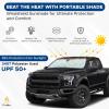 imageEcoNour Mirror Cut Foldable Windshield Sun Shade for Car  240T UV ampamp Heat Reflective Sunshade with Storage Pouch  Keeps Interior Cool  Fits Most Sedans SUVs ampamp Trucks  Medium 64quot x 32quotXLarge