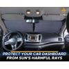 imageEcoNour Mirror Cut Foldable Windshield Sun Shade for Car  240T UV ampamp Heat Reflective Sunshade with Storage Pouch  Keeps Interior Cool  Fits Most Sedans SUVs ampamp Trucks  Medium 64quot x 32quotLarge