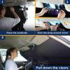 imageEcoNour Mirror Cut Foldable Windshield Sun Shade for Car  240T UV ampamp Heat Reflective Sunshade with Storage Pouch  Keeps Interior Cool  Fits Most Sedans SUVs ampamp Trucks  Medium 64quot x 32quotMedium