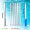 imageEcoNour Pool Skimmer Net 105 Foot Adjustable Aluminum Telescopic Swimming Pool Pole  Pool nets for Cleaning Leaves with deep rake net  8 Way Adjustable Clipon Design