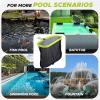 imageEcoNour Pool Skimmer Net Pool nets for Cleaning Leaves with deep rake net Heavy Duty Swimming Pool Leaf Rake Cleaning Tool with Fine Mesh Frame Fits Standard PolesGreen Skimmer Net