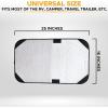 imageEcoNour RV Door Window Shade  Trailer RV Skylight Covering for Total UV Protection  Foldable Window Sunshade  Blinds for Camper Windows  Camping Accessories for Travel Trailer  16quot x 25quotblack