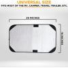 imageEcoNour RV Door Window Shade  Trailer RV Skylight Covering for Total UV Protection  Foldable Window Sunshade  Blinds for Camper Windows  Camping Accessories for Travel Trailer  16quot x 25quotBlack  Silver