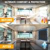 imageEcoNour RV Magnetic Window Shade for Side Door  Foldable Blackout UV Protection Cover  Winnebago Itasca Sunova Class A RV Entry Doors  4 Hook ampamp Loop Waterproof Oxford Fabric  Large 27quot 18quotMedium