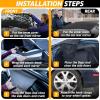 imageEcoNour Rear Windshield Cover for Ice and Snow  Car Back Window Snow ampamp Frost Cover  Complete Protection from Snow and Other Winter Debris  Winter Car Accessories for Sedan SUV ampamp Van  MediumFront  Rear Snow cover