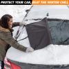 imageEcoNour Rear Windshield Cover for Ice and Snow  Car Back Window Snow ampamp Frost Cover  Complete Protection from Snow and Other Winter Debris  Winter Car Accessories for Sedan SUV ampamp Van  MediumRear Snow Cover
