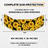 imageEcoNour Semi Truck Patriotic Flag Printed Sun Shade for Windshield and Side Windows  240T Windshield Sunshade to Block UVSun Heat Rays  Best for Semi Commercial ampamp Big Rig TruckYellow