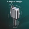 imageEcoNour Super Fast 4in1 Retractable Car Charger  PD30W Dual Lightning  82cm Long Compact ampamp Flexible  Fast Charging for iPhone Devices  Best Travel Essentials Gifts AccessoryC  L Type