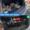 imageEcoNour Trunk Organizer for Car  SUV Collapsible Cargo Storage Box with Detachable Dividers Mesh Pockets ampamp Adjustable Straps  Multi Compartment Organizer for Groceries Tools Travel  BlackTrunk Organizer