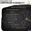 imageEcoNour Umbrella Sunshade for Car  Upgraded Bendable Silicone Shaft for ScratchLess Dashboard  Designed with Auto Retraction Spring for Easy Folding OneTouch Button Closure for Easy RemovalXLarge