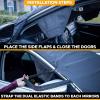 imageEcoNour Windshield Snow Cover with SHooks  HeavyDuty 600D Oxford Fabric  Waterproof Winter Car Windshield Cover for Pickup Trucks SUVs ampamp Vans  AllWeather Protection  XL 74quotx43quotMedium