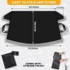 imageEcoNour Windshield Snow Cover with SHooks  HeavyDuty 600D Oxford Fabric  Waterproof Winter Car Windshield Cover for Pickup Trucks SUVs ampamp Vans  AllWeather Protection  XL 74quotx43quotMedium