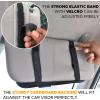 imageEconour Sun Visor Organizer with Tissue Holder for CarTrucksCan Hold Your Tissues Masks Pen Phone SunglassesCardsPocketbook and Travel DocumentsMultiPocket Zipper car AccessoryOrganizer With Tissue Holder