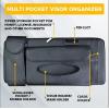 imageEconour Sun Visor Organizer with Tissue Holder for CarTrucksCan Hold Your Tissues Masks Pen Phone SunglassesCardsPocketbook and Travel DocumentsMultiPocket Zipper car AccessoryOrganizer With Tissue Holder