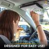 imageEconour Sun Visor Organizer with Tissue Holder for CarTrucksCan Hold Your Tissues Masks Pen Phone SunglassesCardsPocketbook and Travel DocumentsMultiPocket Zipper car AccessorySilver