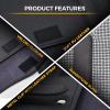 imageEconour Sun Visor Organizer with Tissue Holder for CarTrucksCan Hold Your Tissues Masks Pen Phone SunglassesCardsPocketbook and Travel DocumentsMultiPocket Zipper car AccessorySilver