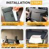 imageEconour Sun Visor Organizer with Tissue Holder for CarTrucksCan Hold Your Tissues Masks Pen Phone SunglassesCardsPocketbook and Travel DocumentsMultiPocket Zipper car AccessoryBlack